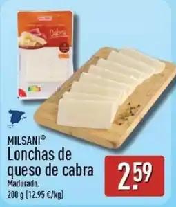 ALDI Milsani lonchas de queso de cabra oferta