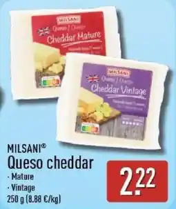 ALDI Milsani queso cheddar oferta