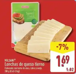ALDI Milsani lonchas de queso tierno oferta