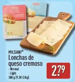 ALDI Milsani lonchas de queso cremoso oferta