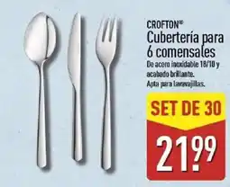 ALDI Crofton cubertería para 6 comensales oferta
