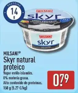 ALDI Milsani skyr natural proteico oferta