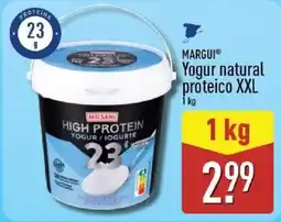 ALDI Margui yogur natural proteico xxl oferta
