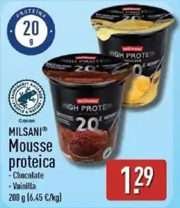 ALDI Milsani Mousse proteica oferta
