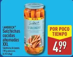 ALDI Landbeck salchichas cocidas ahumadas xxl oferta