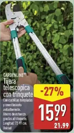 ALDI GARDENLINE tijera telescópica con trinquete oferta