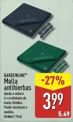 ALDI Gardenline malla antiherbas oferta