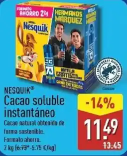 ALDI Nesquik cacao soluble instantáneo oferta
