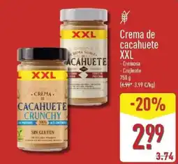 ALDI XXL crema de cacahuete oferta