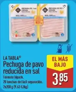 ALDI La tabla pechuga de pavo reducida en sal oferta