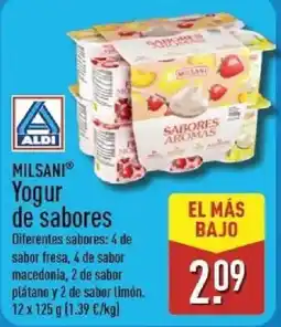 ALDI Milsani yogur de sabores oferta
