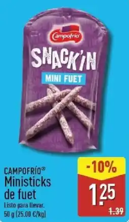ALDI Campofrío ministicks de fuet oferta