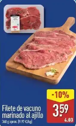 ALDI Filete de vacuno marinado al ajillo oferta