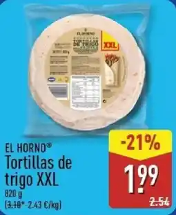 ALDI El Horno tortillas de trigo XXL oferta