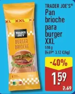 ALDI Trader Joe's pan brioche para burger xxl oferta