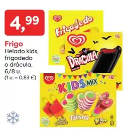 Suma Supermercados Frigo helado kids, frigodedo o drácula oferta