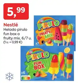 Suma Supermercados Nestlé helado pirulo fun box o fruity mix oferta