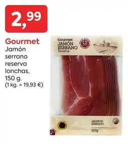 Suma Supermercados Gourmet jamón serrano reserva oferta