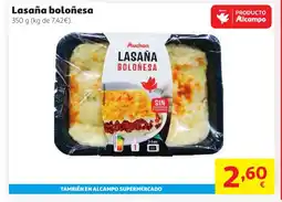 Alcampo Lasaña boloñesa oferta