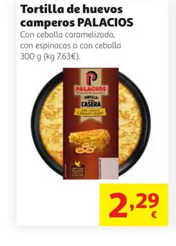 Alcampo PALACIOS Tortilla de huevos camperos oferta