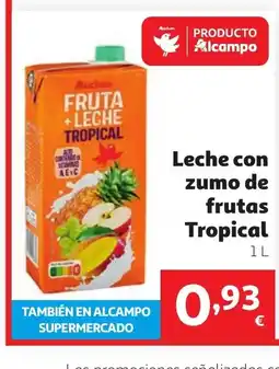Alcampo Leche con zumo de frutas Tropical oferta