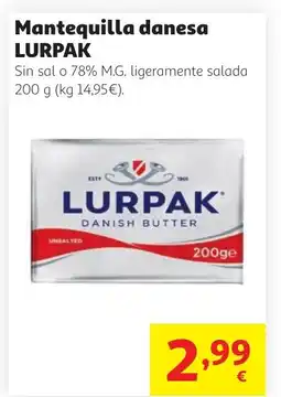 Alcampo LURPAK Mantequilla danesa oferta