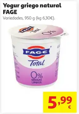 Alcampo FAGE Yogur griego natural oferta