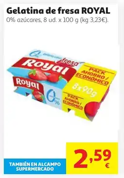 Alcampo ROYAL Gelatina de fresa oferta