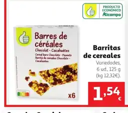 Alcampo Barritas de cereales oferta