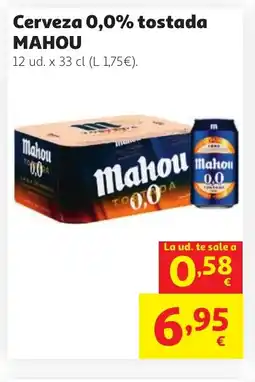 Alcampo MAHOU Cerveza 0,0% tostada oferta