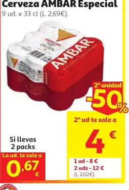 Alcampo AMBAR Cerveza Especial oferta