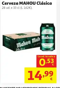 Alcampo MAHOU Cerveza Clásica oferta