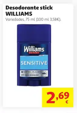 Alcampo WILLIAMS Desodorante stick oferta