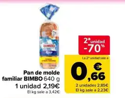 Carrefour BIMBO Pan de molde familiar oferta