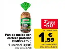 Carrefour BIMBO Pan de molde con corteza proteína oferta
