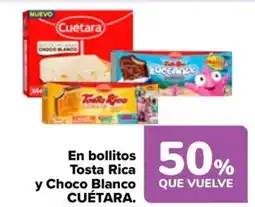 Carrefour CUÉTARA En bollitos Tosta Rica y Choco Blanco oferta