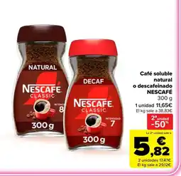 Carrefour NESCAFÉ Café soluble natural o descafeinado oferta