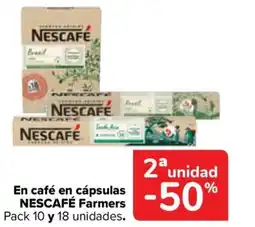 Carrefour NESCAFÉ En café en cápsulas Farmers oferta