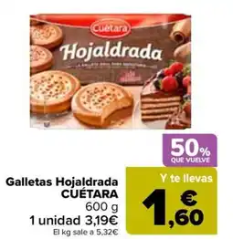 Carrefour CUÉTARA Galletas Hojaldrada oferta