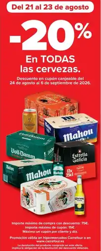 Carrefour todas las cervezas oferta