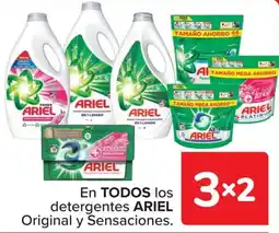 Carrefour Ariel en todos los detergentes original y sensaciones oferta