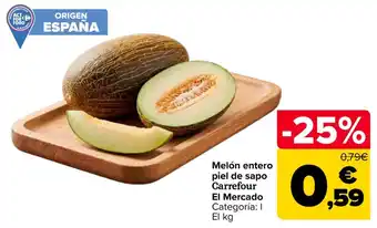 Carrefour Melón entero piel de sapo