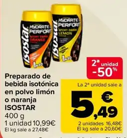 Carrefour Isostar preparado de bebida isotónica oferta