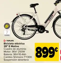 Carrefour Toplife bicicleta eléctrica 28" e motive oferta