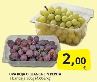 Uva roja o blanca sin pepita