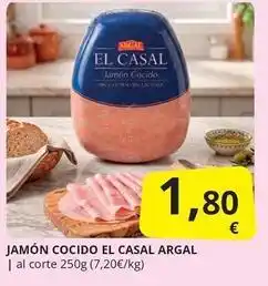 Supermercados MAS Argal - jamon cocido oferta