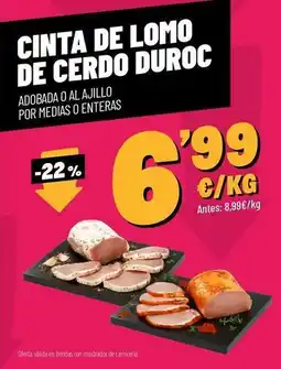 AhorraMas Duroc - cinta de lomo de cerdo duroc oferta