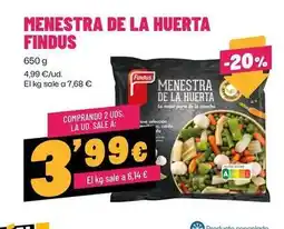 AhorraMas Findus - menestra de la huerta oferta