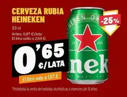 AhorraMas Heineken - cerveza rubia oferta