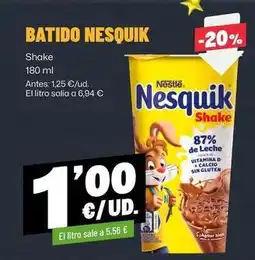 AhorraMas Nestlé - batido nesquik oferta